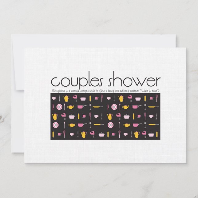 Invitation de douche pour couples - Cuisine (Devant)