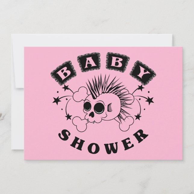 Invitation de douche pour petite fille (Devant)