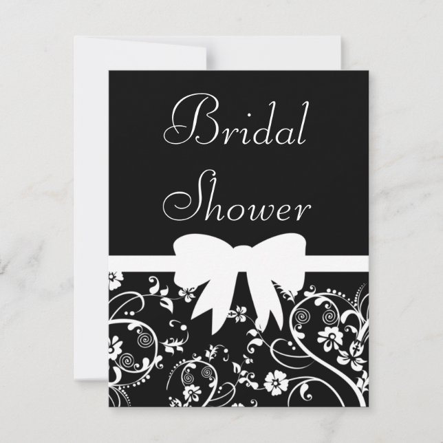Invitation de douches à la nuptiale blanc (Devant)