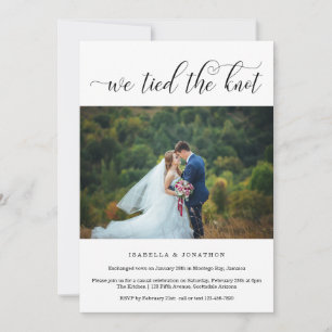 Invitation de faire-part de fugue de mariage de