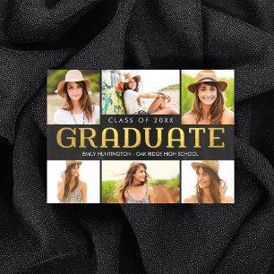 Invitation de Faire-part de graduation de collage