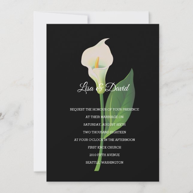 Invitation de faire-part de mariage-Cala Lily (Devant)