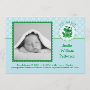 Invitation de faire-part de naissance de photo de