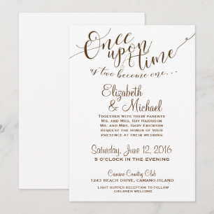 Invitation De Fairytale Une Fois - Blanc