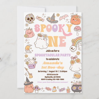 Invitation de fantôme Spooky One Halloween