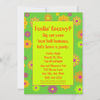Invitation de Feelin' Super Flower Power Party