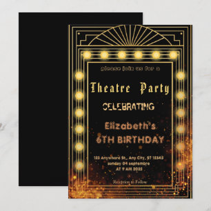 Invitation de fête à l'affiche du théâtre – Invita