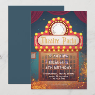Invitation de fête à l'affiche du théâtre – Invita
