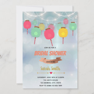 Invitation de fête à lanterne en papier