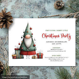 Invitation de fête à l'aquarelle du Père Noël drôl