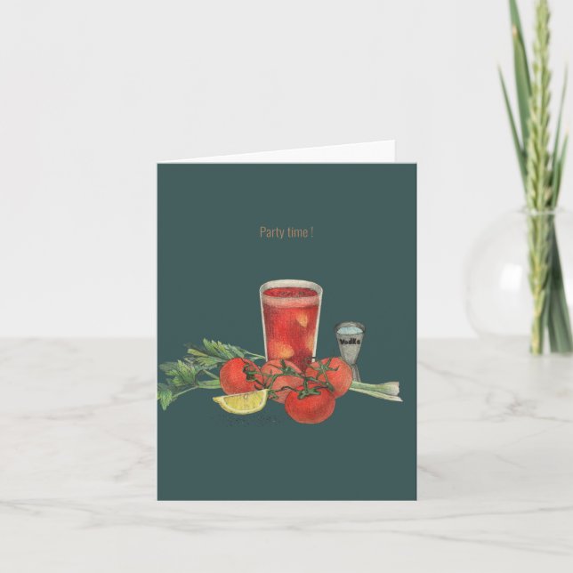 Invitation de fête Bloody Mary (Devant)