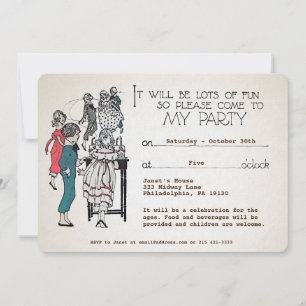 Invitation de fête chilienne retro personnalisable