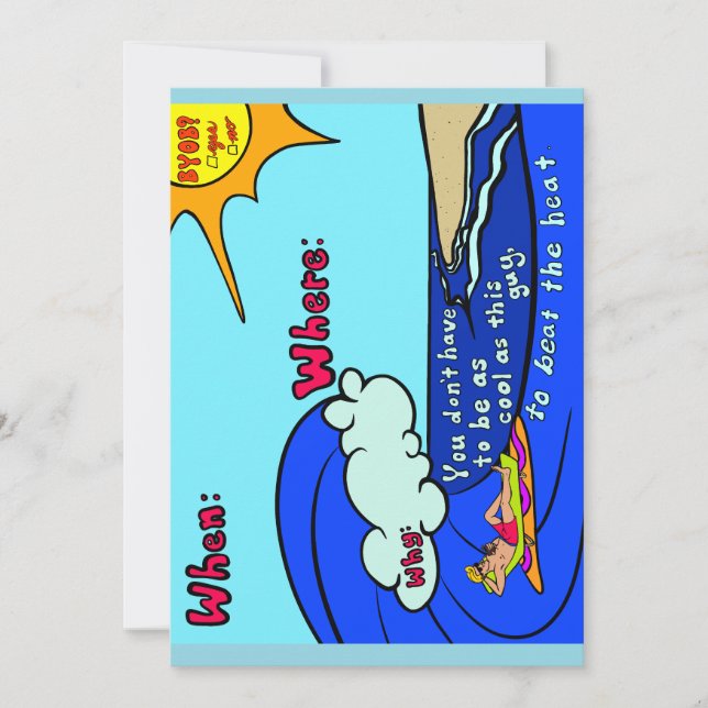 Invitation de fête cool  (Devant)