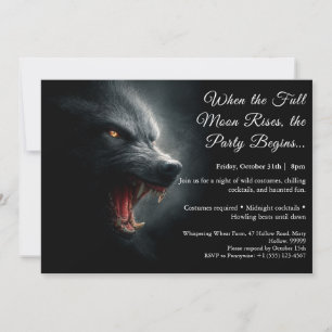 Invitation de fête costumée pour Halloween avec hu