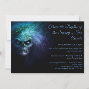 Invitation de fête costumée pour Halloween de sorc