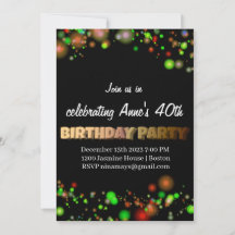 Invitation de fête d'anniversaire