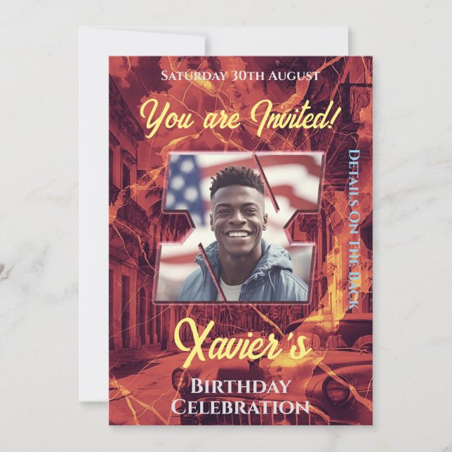 Invitation de fête d'anniversaire (Devant)