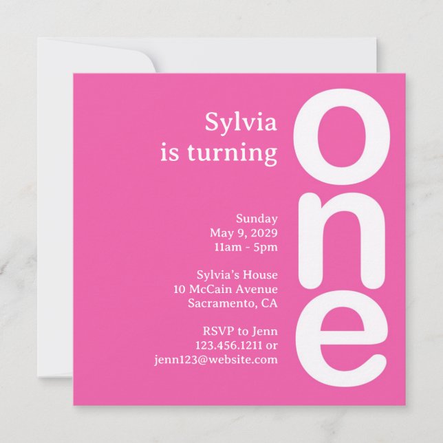 Invitation de fête d'anniversaire (Devant)