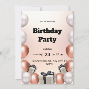 Invitation de fête d'anniversaire