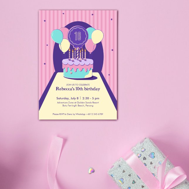 Invitation de fête d'anniversaire (Créateur téléchargé)
