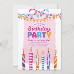 Invitation de fête d'anniversaire
