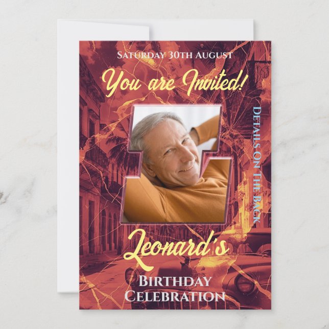 Invitation de fête d'anniversaire (Devant)