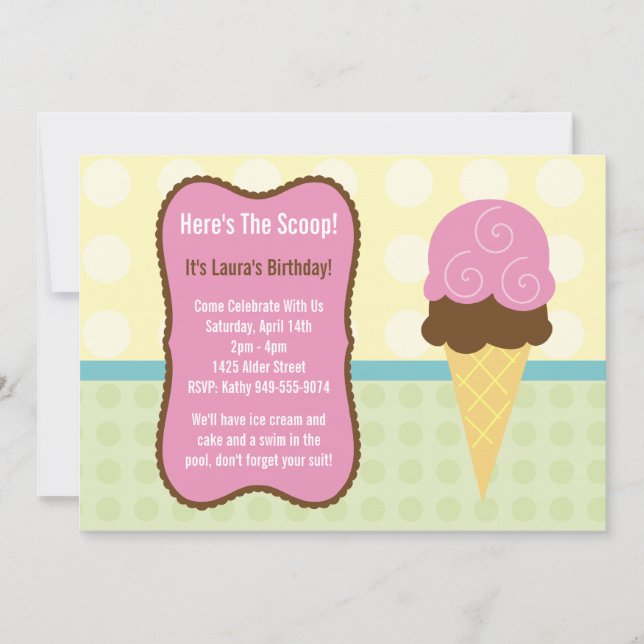 Invitation de fête d'anniversaire (Devant)