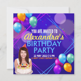 Invitation de fête d'anniversaire