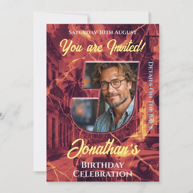 Invitation de fête d'anniversaire (Devant)