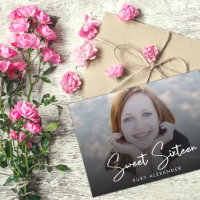 Invitation de fête d'anniversaire 16 ans Casual Sc
