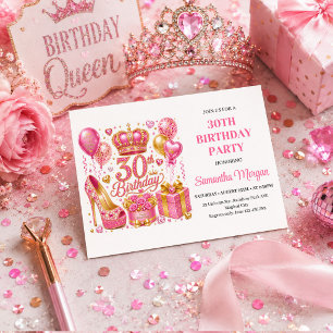 Invitation de fête d'anniversaire 30 ans Luxe Pail
