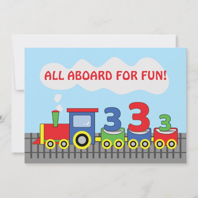 Invitation de fête d'anniversaire 3e Personnalisat (Devant)