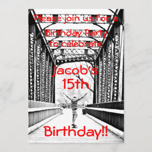 Invitation de fête d'anniversaire à bord