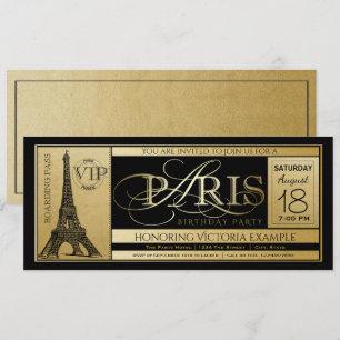 Invitation de fête d'anniversaire à Paris