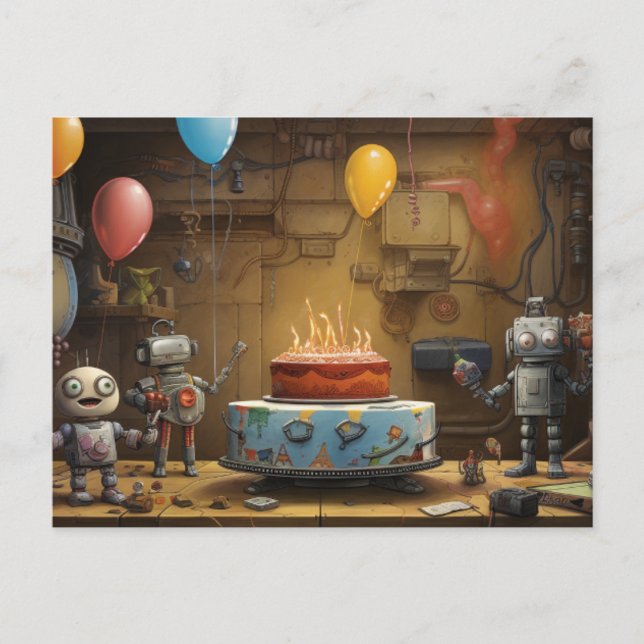 Invitation de fête d'anniversaire amusante pour ga (Devant)