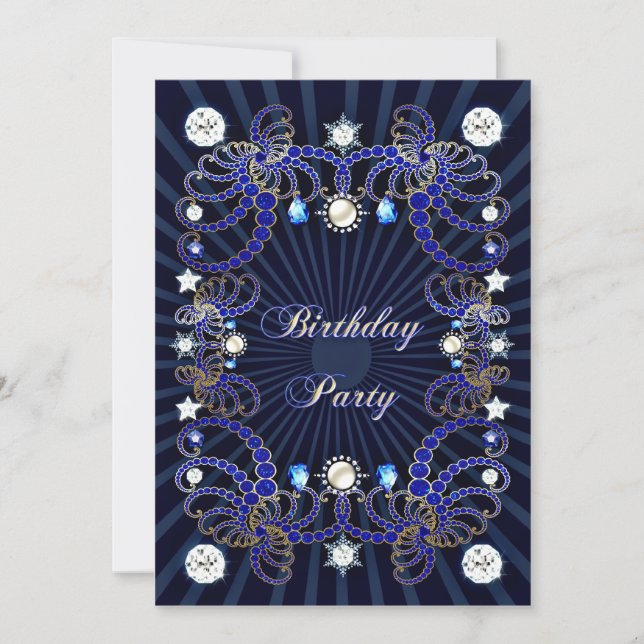 Invitation de fête d'anniversaire avec des masses  (Devant)