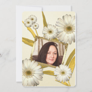 Invitation de fête d'anniversaire avec marguerites