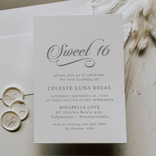 Invitation de fête d'anniversaire chic classique c