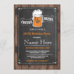 Invitation de fête d'anniversaire d'acclamations