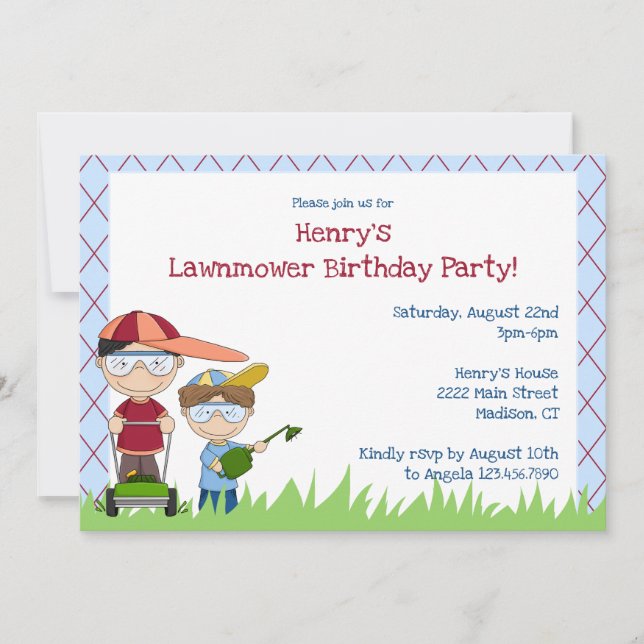 Invitation de fête d'anniversaire d'amant de (Devant)