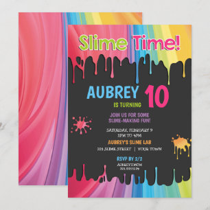 Invitation de fête d'anniversaire d'arc-en-ciel de