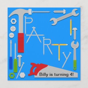 Invitation de fête d'anniversaire d'atelier