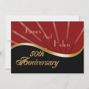 Invitation de fête d'anniversaire de 50 ans de mar