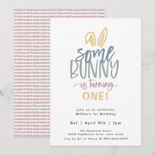 Invitation De Fête D'Anniversaire De Bunny