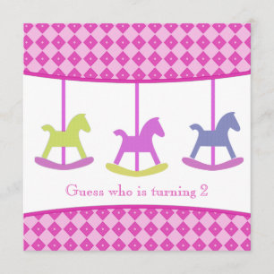 Invitation de fête d'anniversaire de carrousel