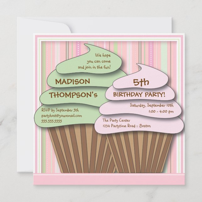 Invitation de fête d'anniversaire de célébration (Devant)