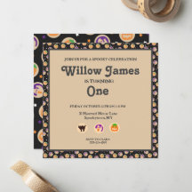 Invitation de fête d'anniversaire de Cookie Hallow