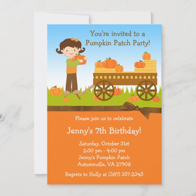 Invitation de fête d'anniversaire de correction de (Devant)