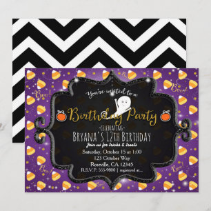 Invitation de fête d'anniversaire de fantôme de ma