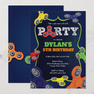 Invitation de fête d'anniversaire de fileur de